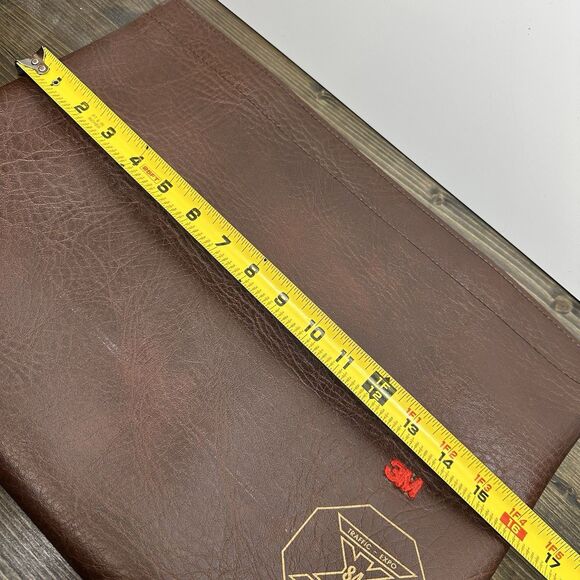 Vintage Traffic Expo 84 New Orleans Brown Vinyl Document Case Portfolio 3M - Picture 10 of 11